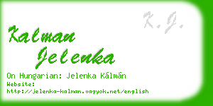 kalman jelenka business card