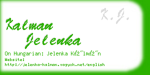 kalman jelenka business card